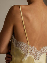 [Light Yellow] SilkSilky-UK Spaghetti Strap V Neck Camisole 005