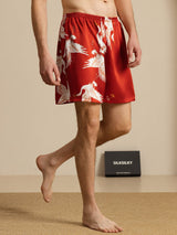 [Wine] SilkSilky-UK Men's Sleep Shorts 004