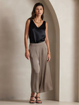 [Black] SilkSilky-UK Sleeveless V Neck Camisole 008