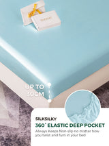 [Light Blue] SilkSilky-UK 19Momme Bed Linen Set 004