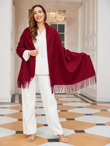 [Wine] SilkSilky-UK Wool Scarf 002