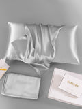 SilkSilky-UK 19Momme Pure Silk Pillowcase Silver 008