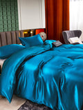 SilkSilky UK 25Momme Pure Silk Bedding Set Teal 005