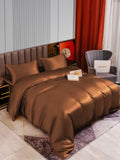 SilkSilky UK 22Momme Pure Silk Bedding Set Coffee 002