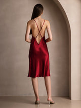 [Wine] SilkSilky-UK Spaghetti Strap Dress 002
