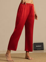 [Wine] SilkSilky-UK Women's Sleep Shorts 003