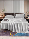 SilkSilky UK 22Momme Pure Silk Bedding Set Silver 001