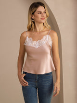 [Tuscany] SilkSilky-UK Spaghetti Strap V Neck Camisole 001