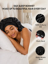 [Black] SilkSilky-UK Sleep Cap 005