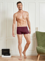 [Wine] SilkSilky-UK 100% Silk Jersey Men's Underwear 005