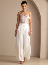 [White] SilkSilky-UK Women's Pants 005
