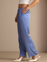 [Blue Pinstripe] SilkSilky-UK Womens Pants 003