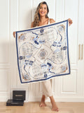 SilkSilky UK Pure Silk Scarf Blue 007