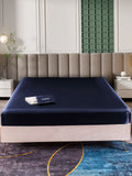 SilkSilky UK 25Momme Pure Silk Sheet DarkBlue 002