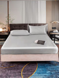 SilkSilky UK 22Momme Pure Silk Bedding Set Silver 001