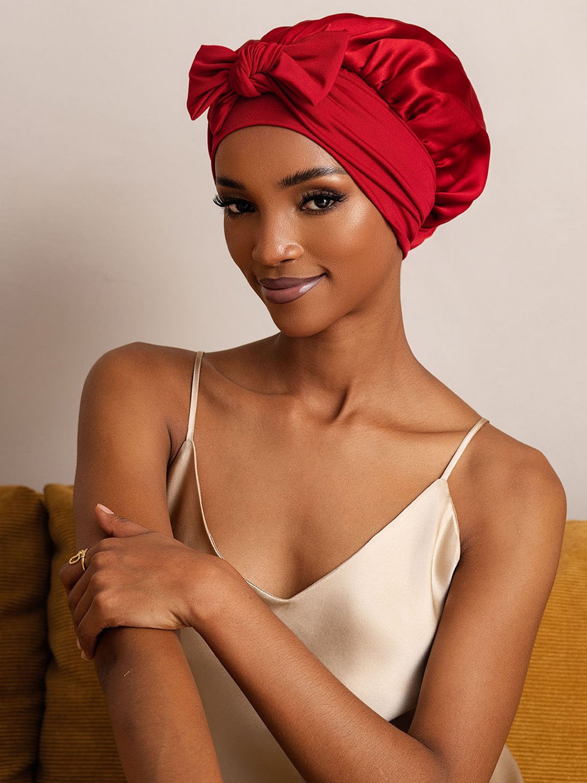 [Wine] SilkSilky-UK Pure Silk Sleep Cap 001