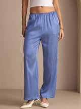 [Blue Pinstripe] SilkSilky-UK Womens Pants 005