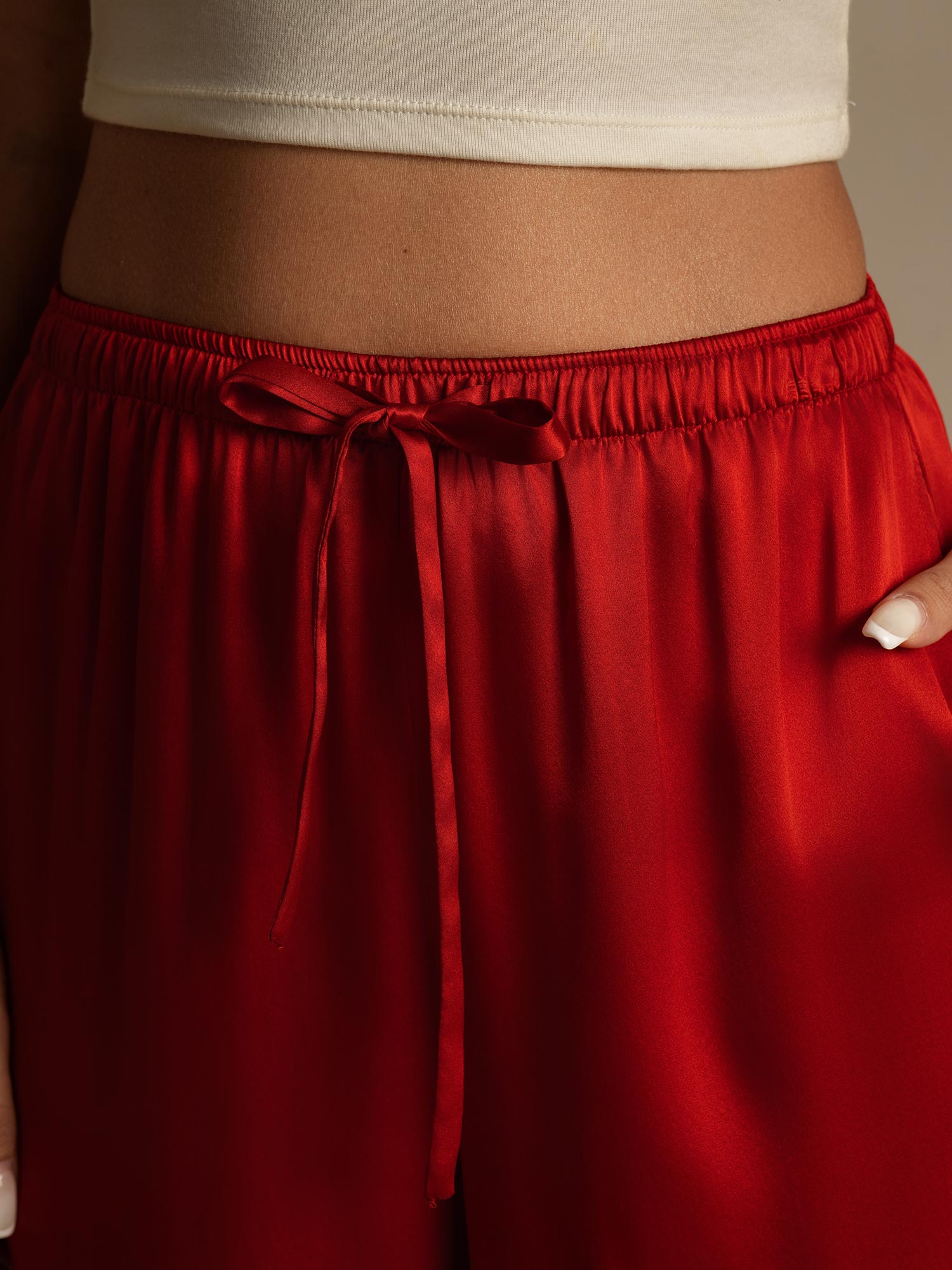 [Wine] SilkSilky-UK Pure Silk Womens Pants 007,