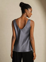 [Dark Gray] SilkSilky-UK Sleeveless V Neck Camisole 002