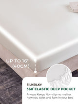 [White] SilkSilky-UK 19Momme Sheet 004