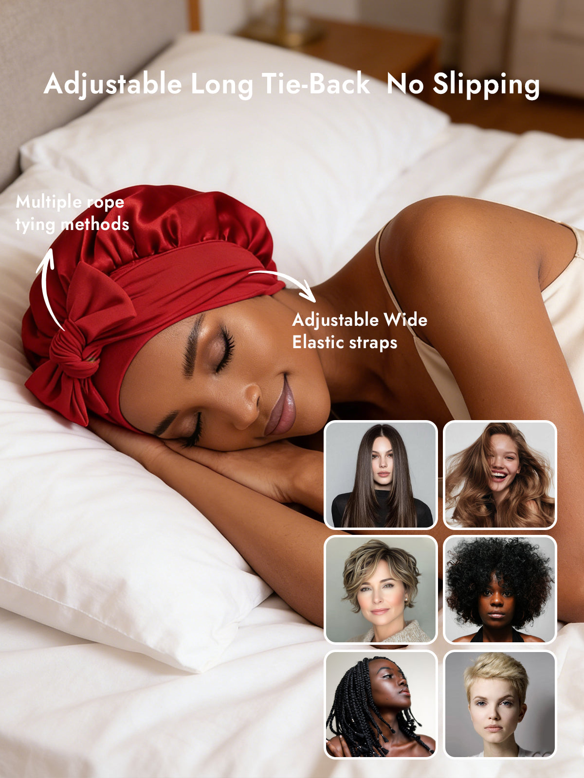 [Wine] SilkSilky-UK Pure Silk Sleep Cap 004