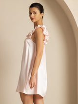 [Pink] SilkSilky-UK Sleeveless Square Neck Nightdress 003