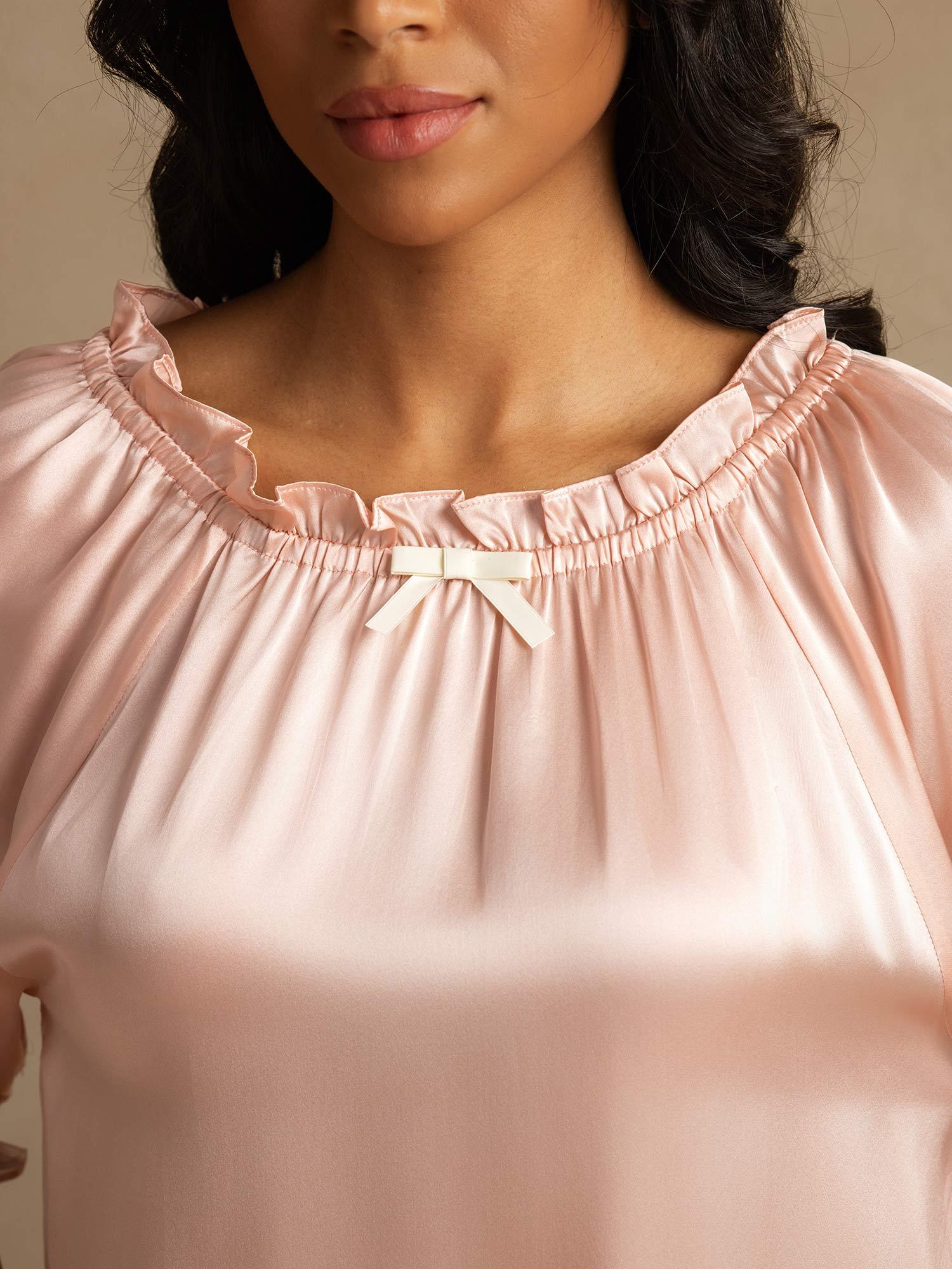 [LightPink] SilkSilky-UK Pure Silk Nightgown 004