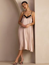 [Tuscany] SilkSilky-UK Spaghetti Strap V Neck Dress 007