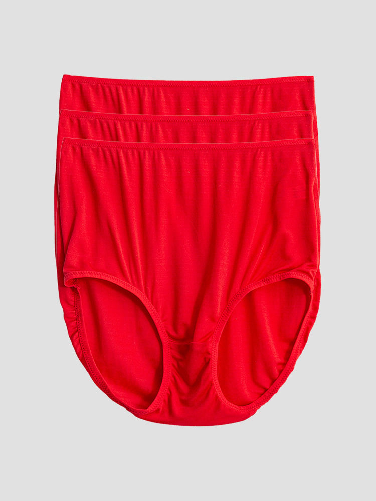 [Red] SilkSilky-UK Silk Knitted Panty 003