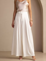 [White] SilkSilky-UK Women's Pants 001