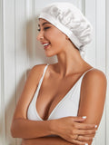 SilkSilky UK Pure Silk Sleep Cap White 004