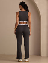 [Gray] SilkSilky-UK Sleeveless Crew Neck Women's Outfit Sets 002
