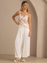 [Pink] SilkSilky-UK Spaghetti Strap V Neck Camisole 005