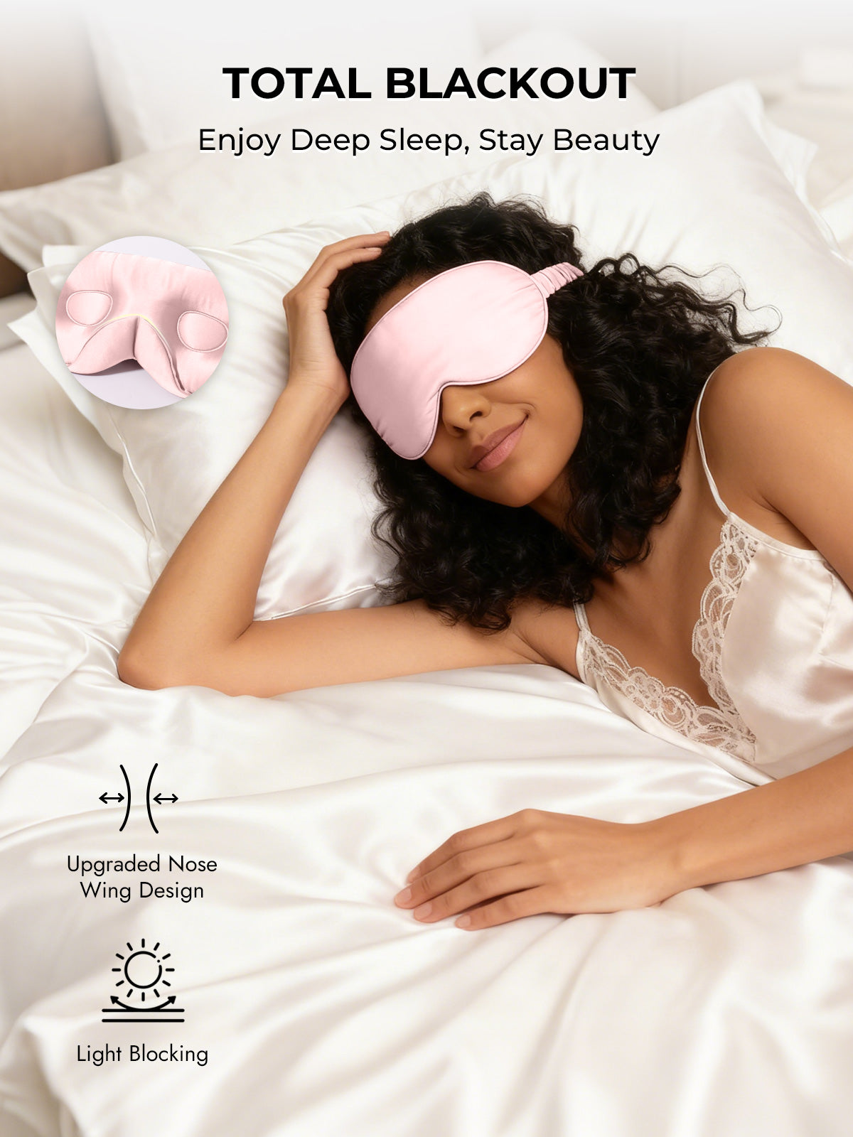 [Pink] SilkSilky-UK Pure Silk Eye Mask 005