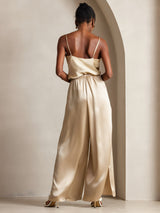 [Champagne] SilkSilky-UK Spaghetti Strap V Neck Camisole 004