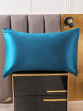 SilkSilky-UK 19Momme Pure Silk Pillowcase Teal 001