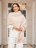 SilkSilky UK Wool Scarf Beige 007