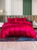 SilkSilky UK 25Momme Pure Silk Bedding Set Wine 003