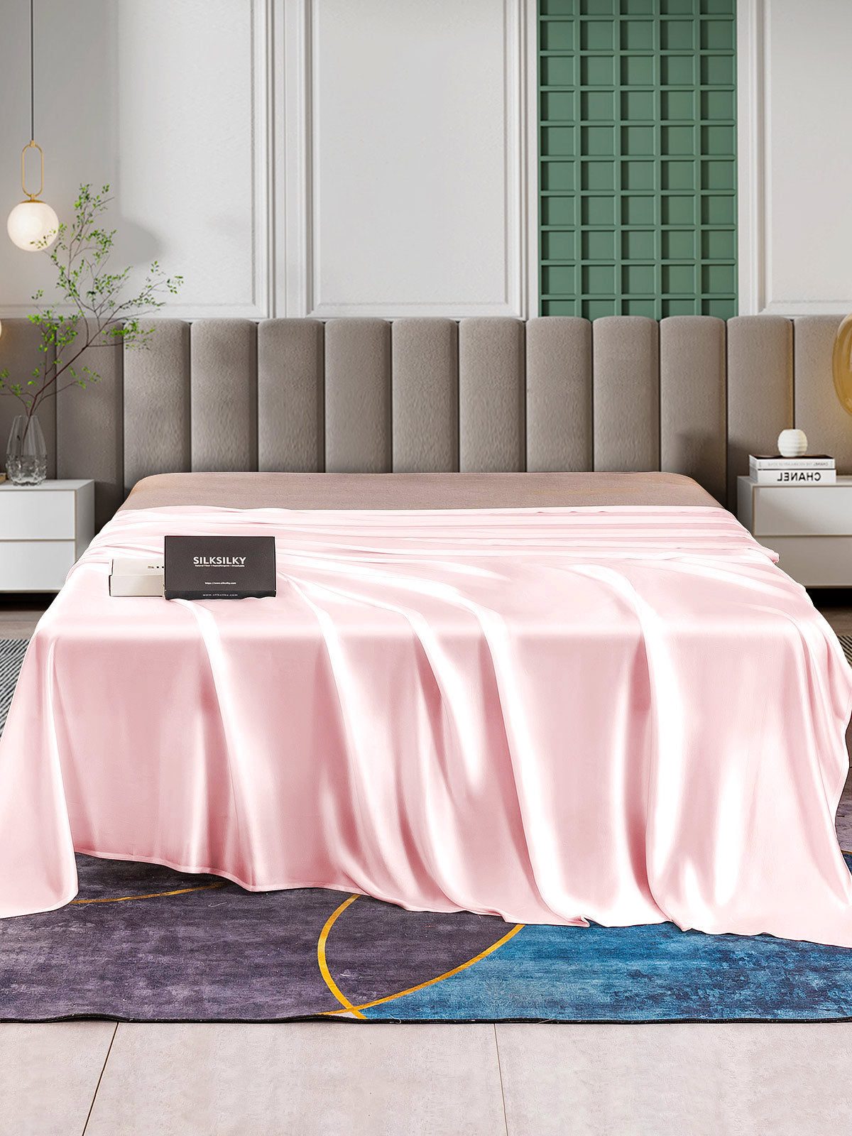[Pink] SilkSilky-UK 25Momme Pure Silk Sheet 002