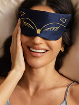 [Dark Blue] SilkSilky-UK Pure Silk Eye Mask 002