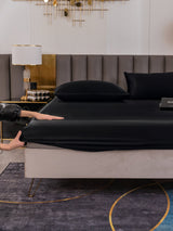 [Black] SilkSilky-UK 19Momme Bed Linen Set 006