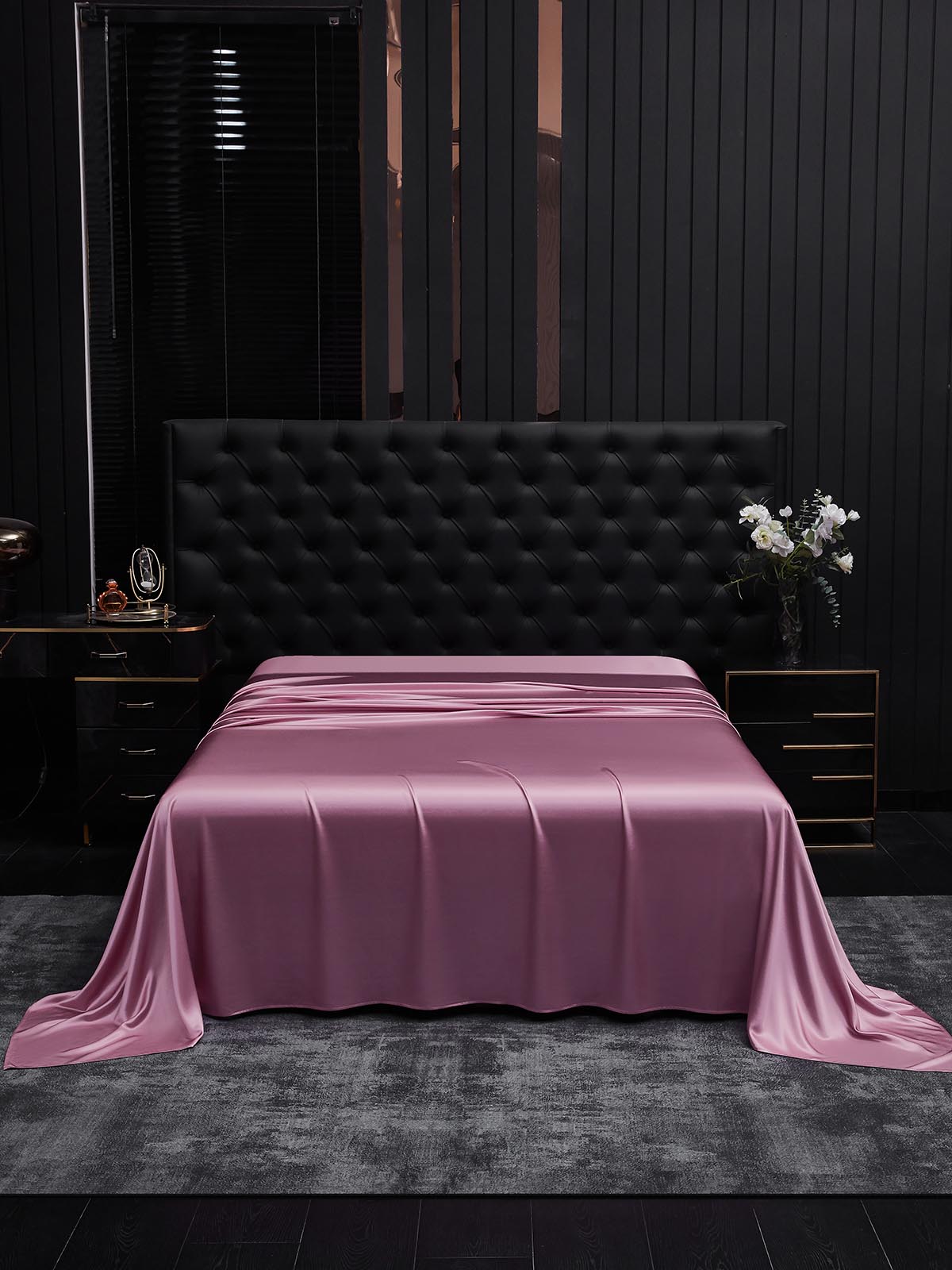 [Mauve Orchid] SilkSilky-UK 22Momme Pure Silk Sheet 001