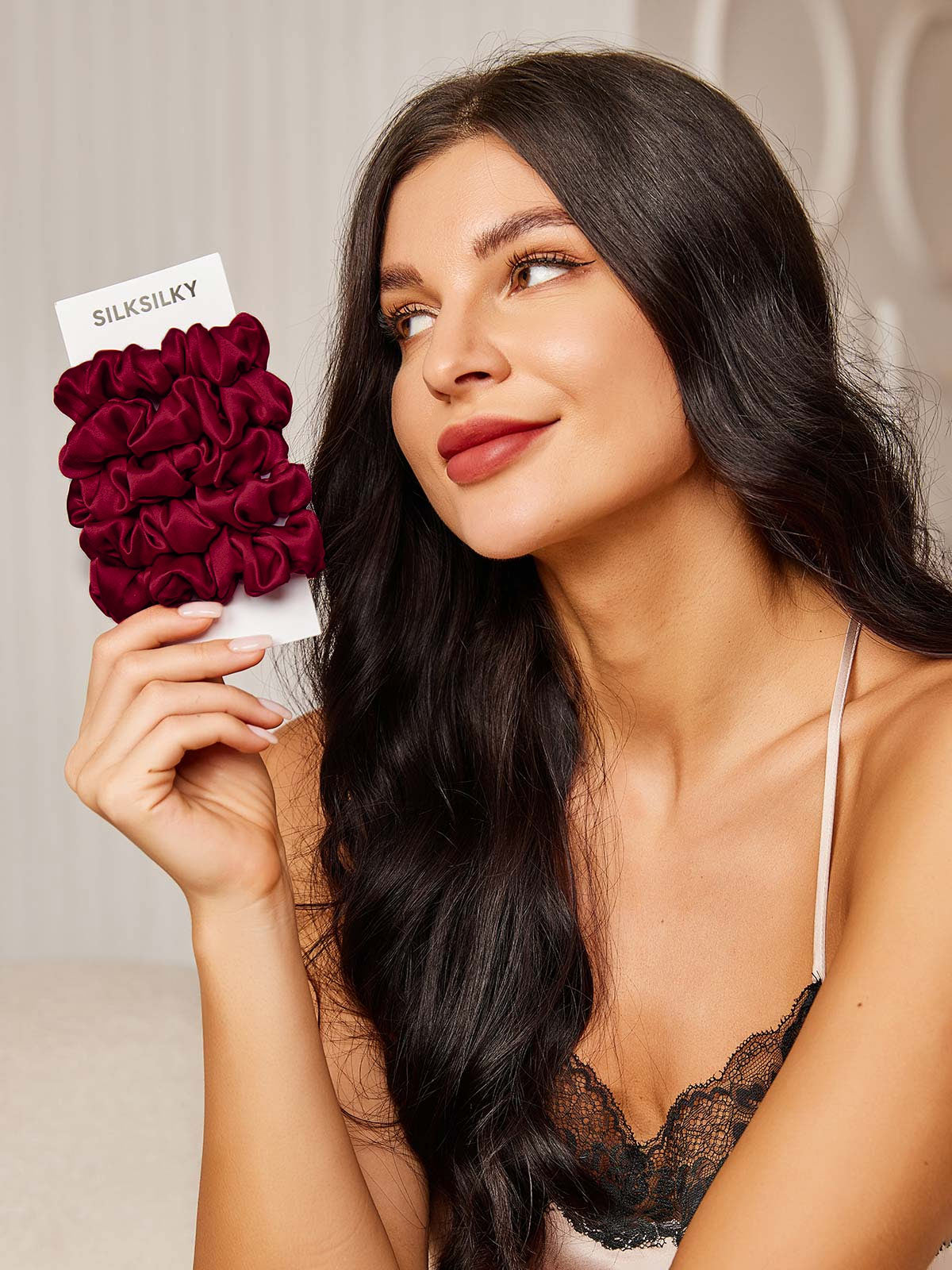 [Fuchsia] SilkSilky-UK 19Momme Pure Silk Scrunchie 001