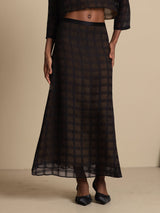 [Black] SilkSilky-UK Pure Silk Skirt 003