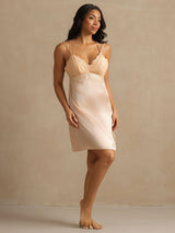 [Light Pink] SilkSilky-UK Spaghetti Strap V Neck Nightdress 006