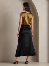 [Brown] SilkSilky-UK Sleeveless Round Neck Camisole 002