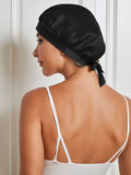 SilkSilky UK Pure Silk Sleep Cap Black 003