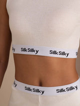 [White] SilkSilky-UK Sleeveless Crew Neck Women's Outfit Sets 005