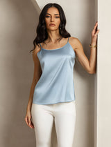 [Grayish Blue] SilkSilky-UK Spaghetti Strap Camisole 001