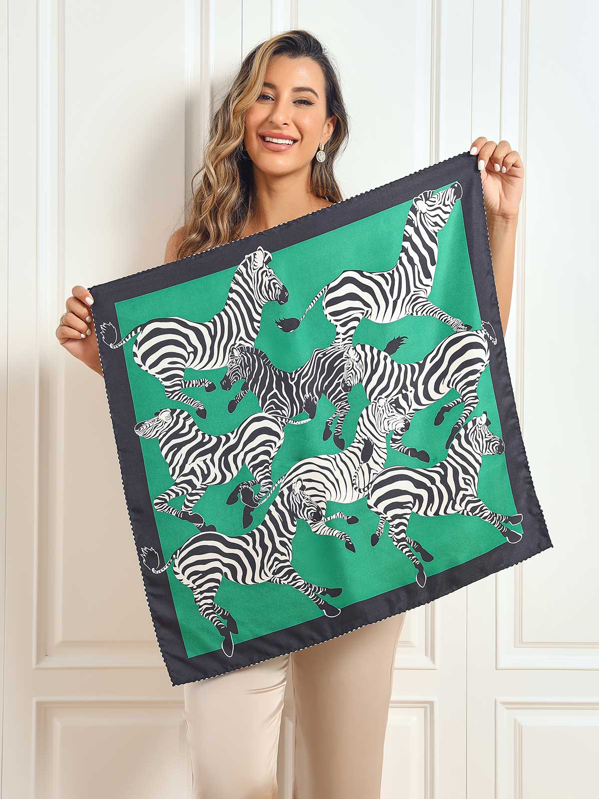 SilkSilky UK Pure Silk Scarf DarkGreen 002